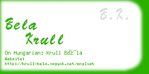 bela krull business card